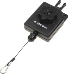 Take up reel for industrial barcode scanners