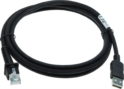 USB cable straight 2.00m black for Datalogic barcode scanners