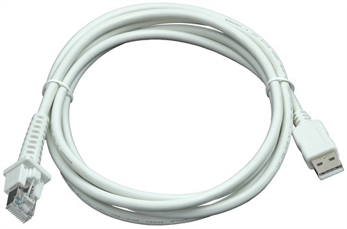 USB cable straight 2.00m white for Datalogic barcode scanners