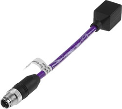 Datalogic Ethernet adapter cable M12 X-Coded 8-Pin naar RJ45 Female
