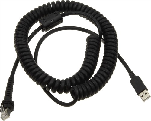 USB cable coiled 3.60m for Datalogic PowerScan