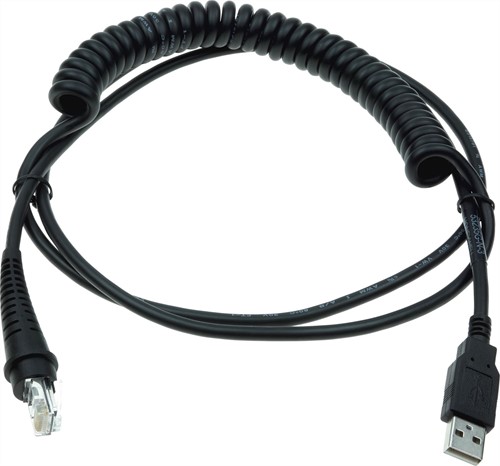 USB cable coiled 2.90m for Honeywell Focus, Fusion, Voyager