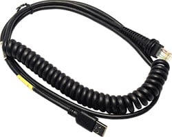 USB cable coiled 3.00m for Honeywell barcode scanners