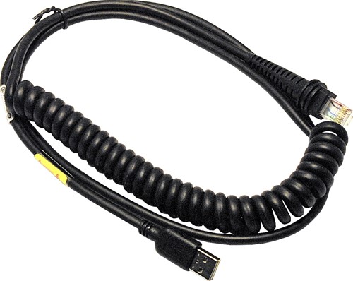 USB cable coiled 3.00m for Honeywell barcode scanners