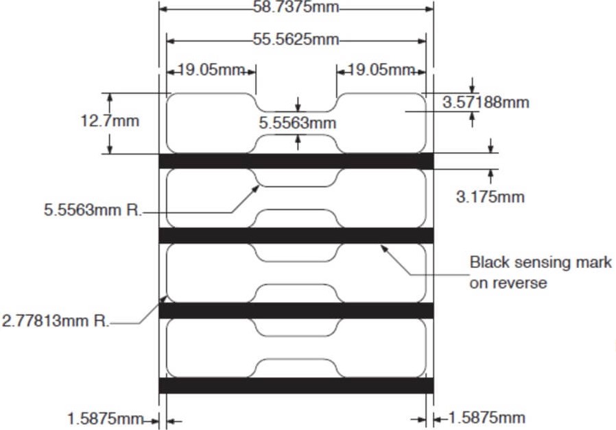 10010065 Zebra 8000D Jewelry DT Label (for desktop printers)