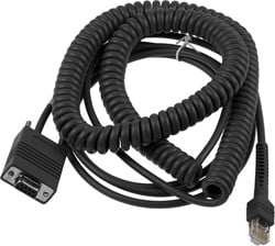 Serial cable coiled 6.0m for Zebra barcode scanners