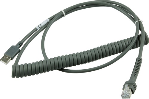 USB coiled 2.80m for Zebra barcode scanners
