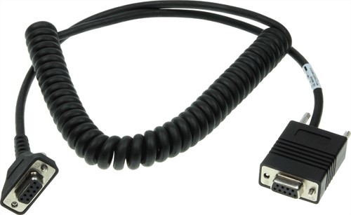 RS232 cable coiled 2.70m for Zebra DS457