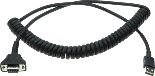 USB cable coiled 2.70m for Zebra DS457