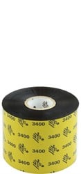 Zebra 3400 Wax/Resin ribbon 60mm x 450m