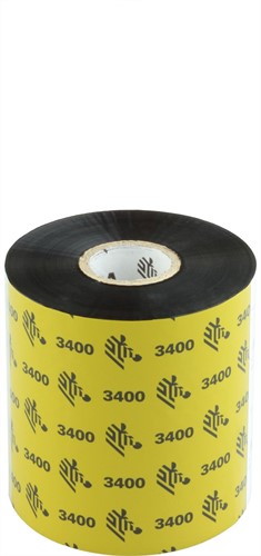 Zebra 3400 Wax/Resin ribbon 83mm x 450m