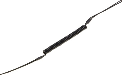 Coiled tether for stylus