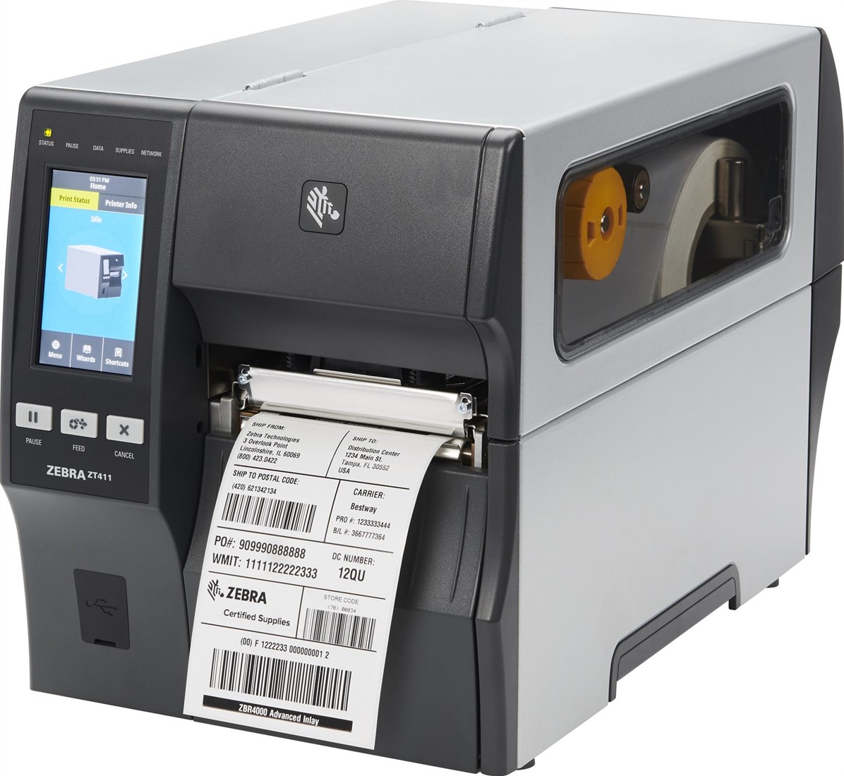 Zebra ZT411 600 dpi printer standard (USB-SER-ETH-BT) | POSdata.eu